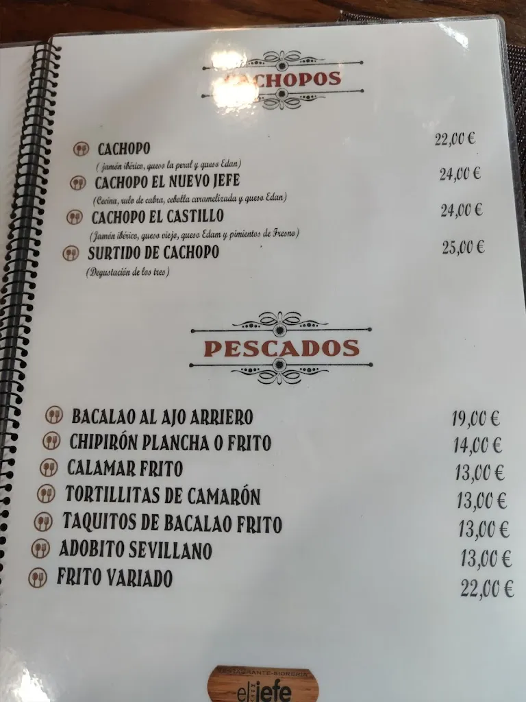 Menu_Restaurante Sidrería El nuevo Jefe_Valencia de Don Juan_image_1