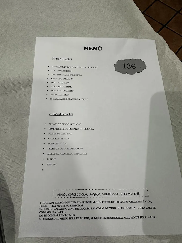 Menu_Mesón Restaurante El Pesebre_Valencia de Don Juan_image_1