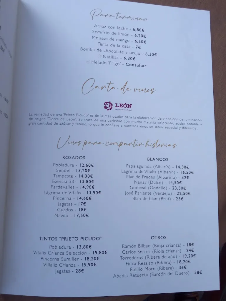 Menu_El Palacio Hotel y Restaurante_Valencia de Don Juan_image_2