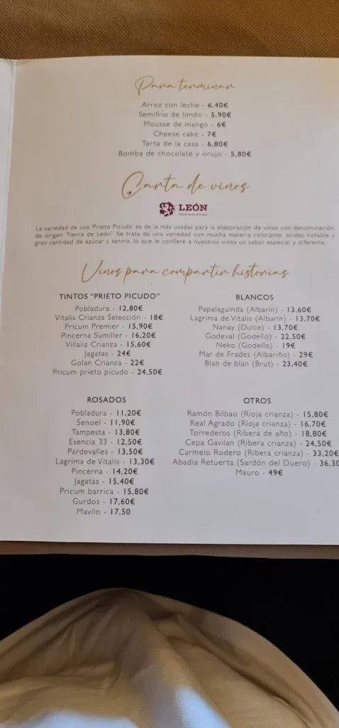 Menu_El Palacio Hotel y Restaurante_Valencia de Don Juan_image_4