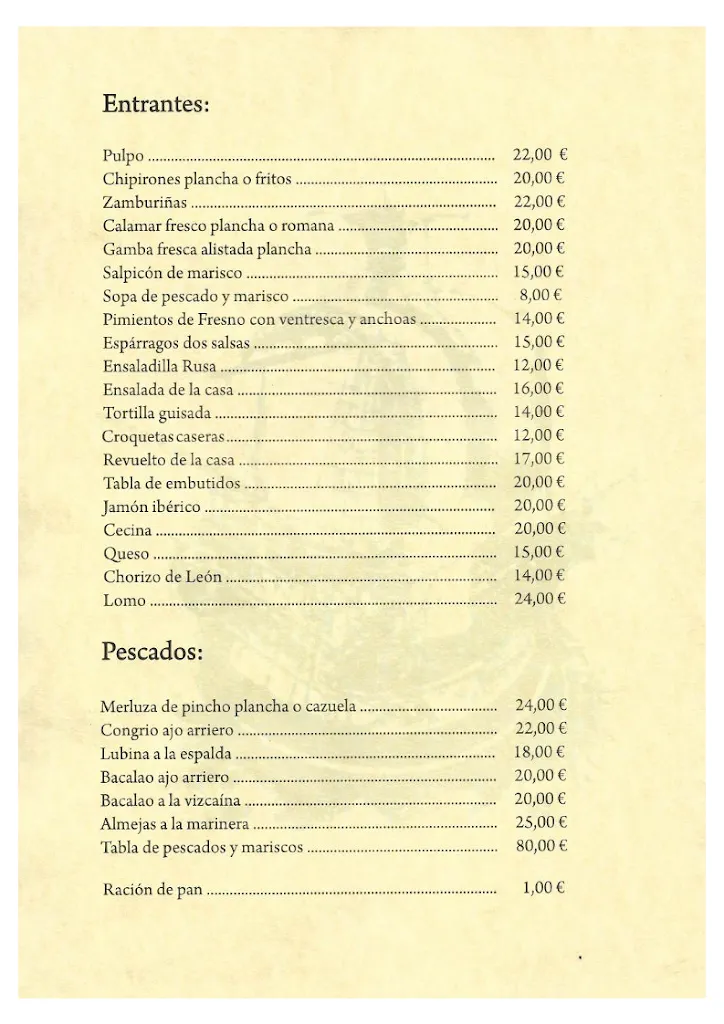Menu_Parrilla Bodega El Viejo Galeón_Valencia de Don Juan_image_1