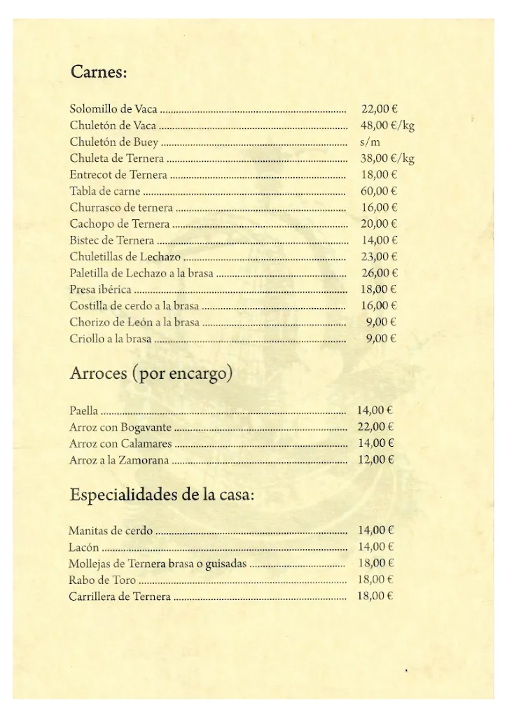 Menu_Parrilla Bodega El Viejo Galeón_Valencia de Don Juan_image_2