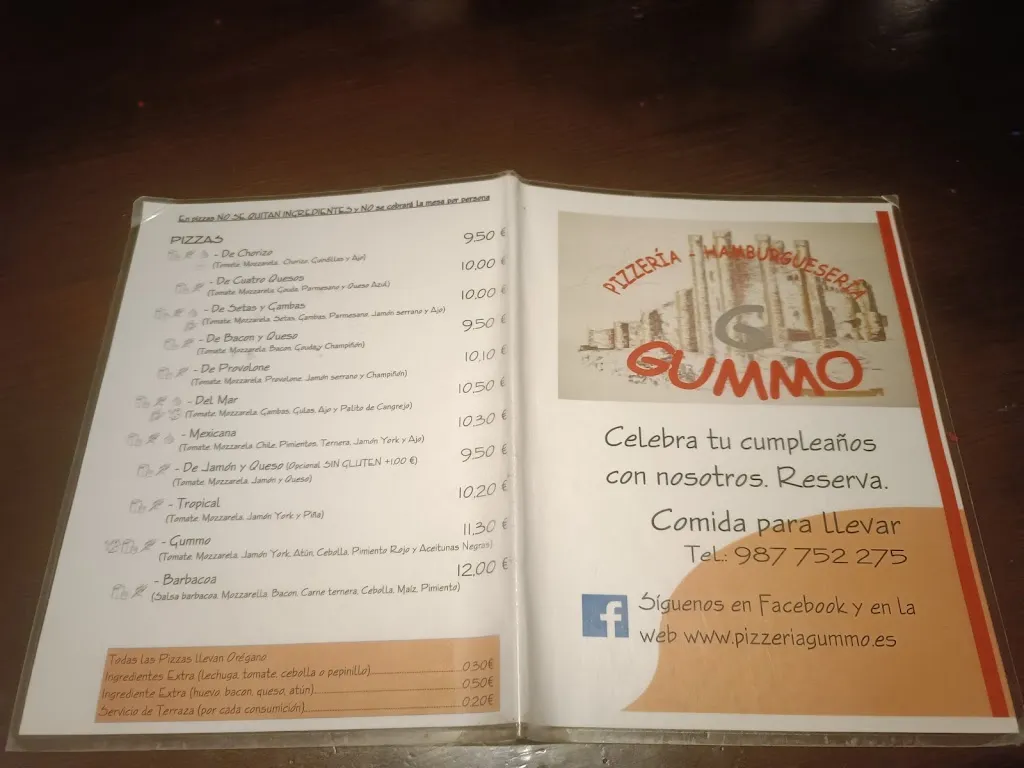 Menu_Gummo Pizzería-Hamburguesería_Valencia de Don Juan_image_1