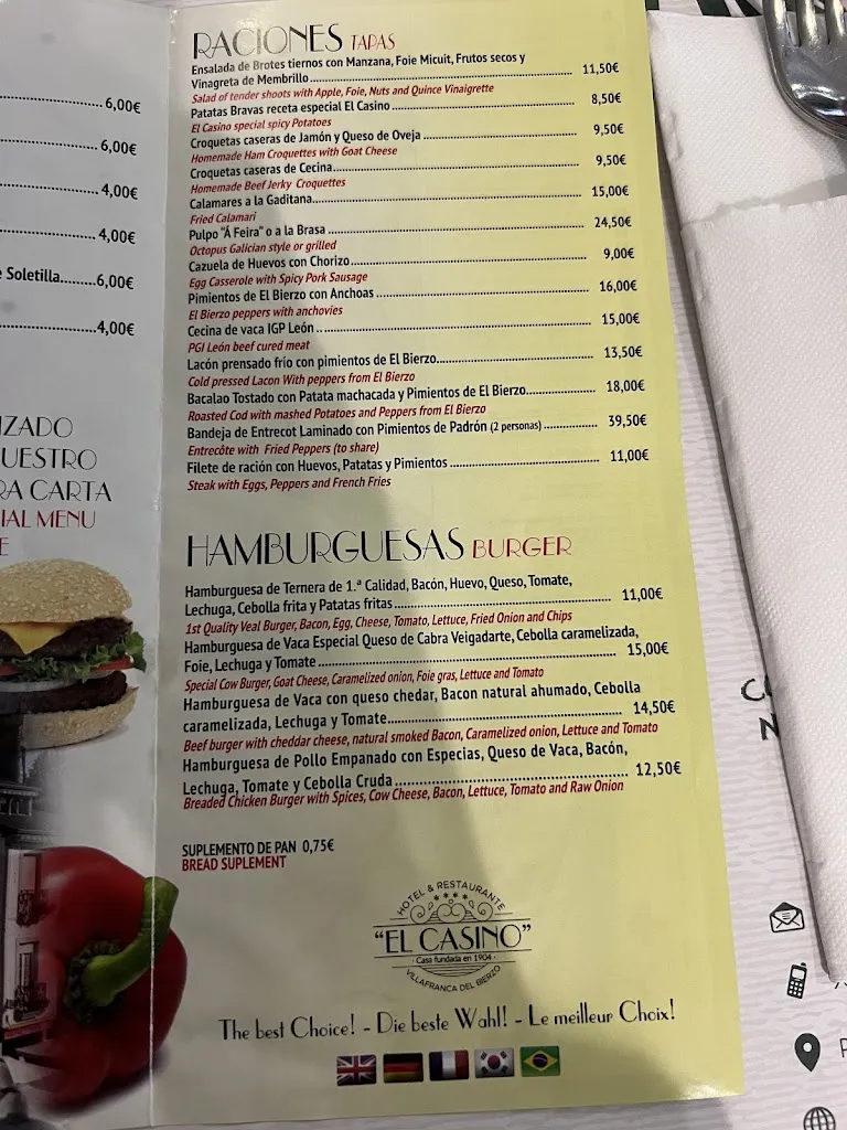 Menu_Bar-Restaurante El Casino_Villafranca del Bierzo_image_3