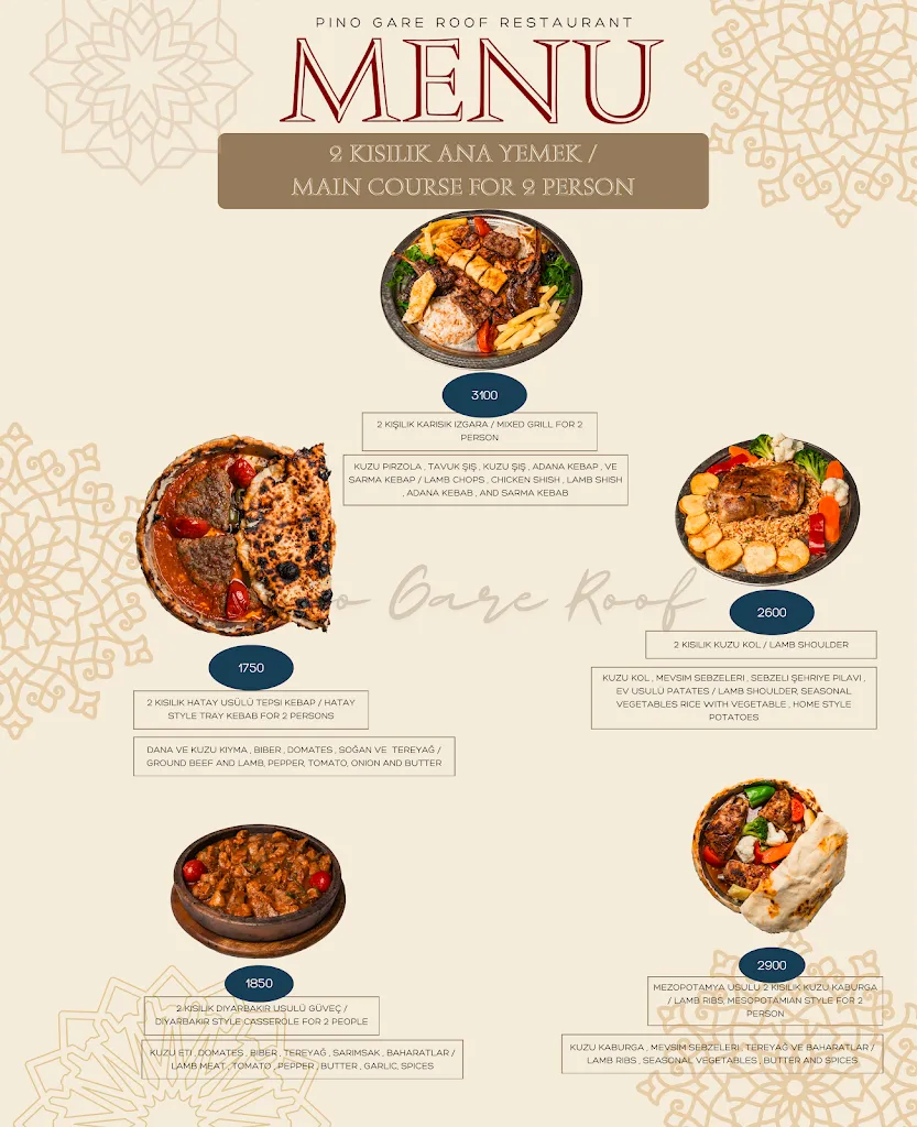 Menu_Pino Gare Roof Restaurant_Turcia_image_1