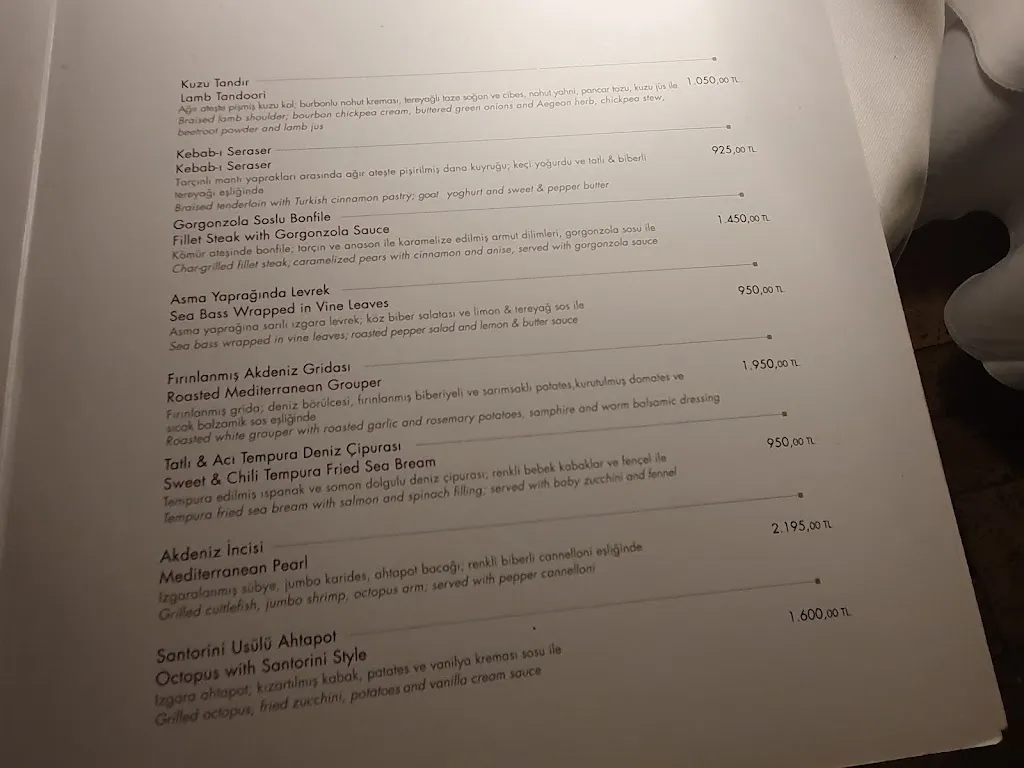 Menu_Seraser Fine Dining Restaurant_Turcia_image_2