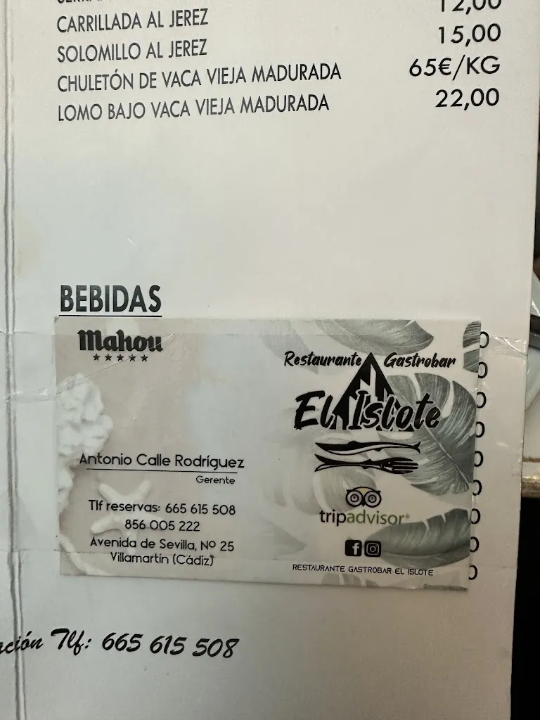 Menu_Restaurante EL Islote Gastrobar_Villamartín de Don Sancho_image_1