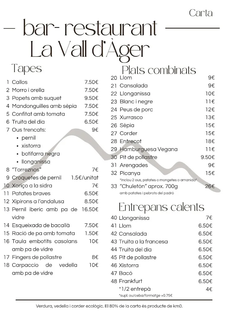 Menu_Restaurante la Vall d’ager_Àger_image_1