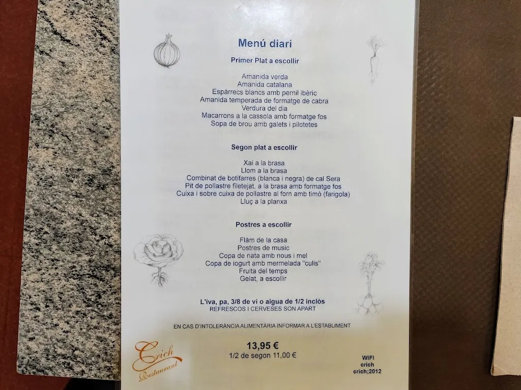 Menu_Restaurant Crich_Agramunt_image_2