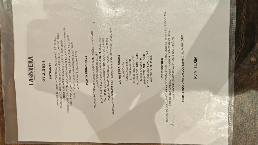 Menu_Restaurant Braseria La Xera_Alcarràs_image_1