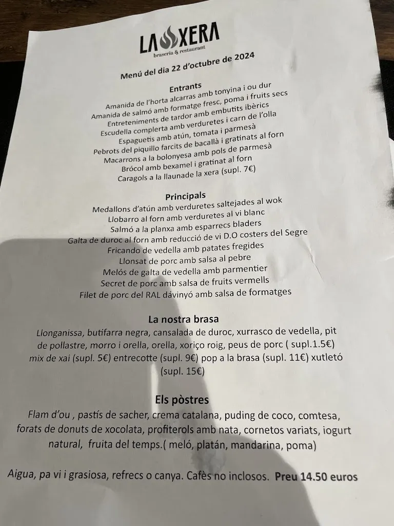 Menu_Restaurant Braseria La Xera_Alcarràs_image_2