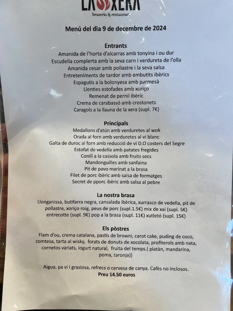 Menu_Restaurant Braseria La Xera_Alcarràs_image_3