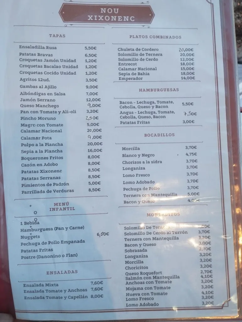 Menu_Restaurante Nou Xixonenc_Jijona/Xixona_immagine_1