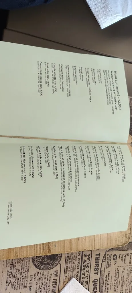 Menu_Restaurant Panamà_Alcarràs_image_4