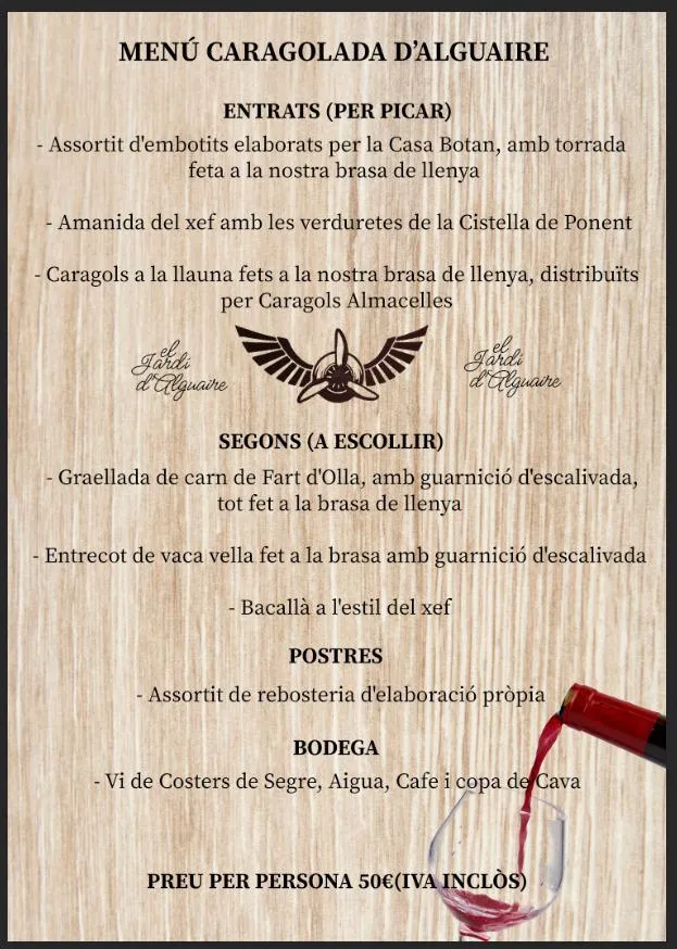 Menu_Restaurant El Jardí d'Alguaire_Alguaire_image_2
