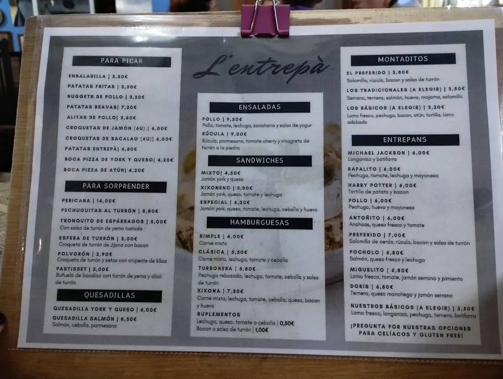 Menu_Bocateria L'Entrepà S.C._Jijona/Xixona_image_3