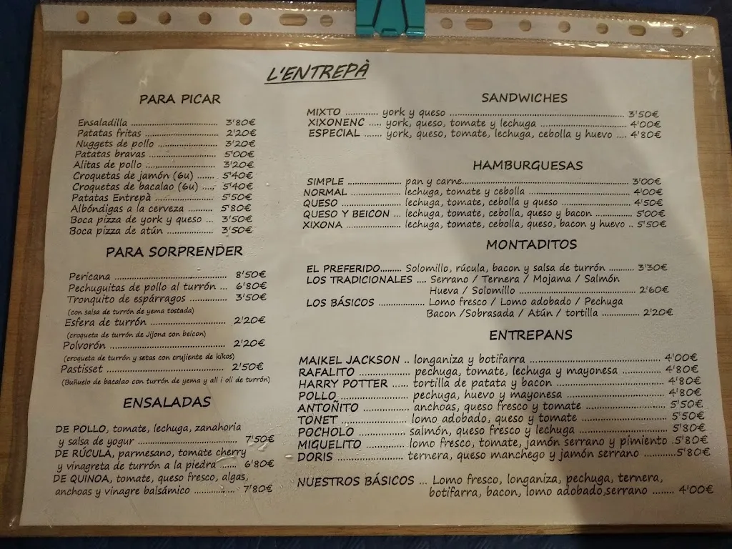 Menu_Bocateria L'Entrepà S.C._Jijona/Xixona_image_4