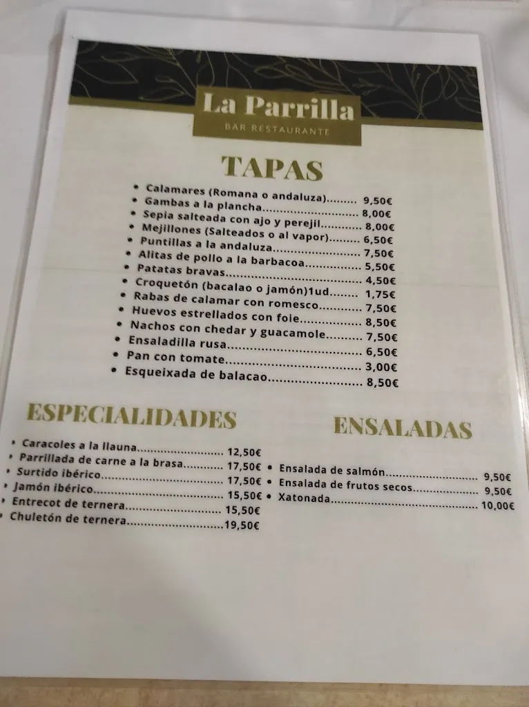Menu_Restaurant la Parrilla_Almacelles_image_1