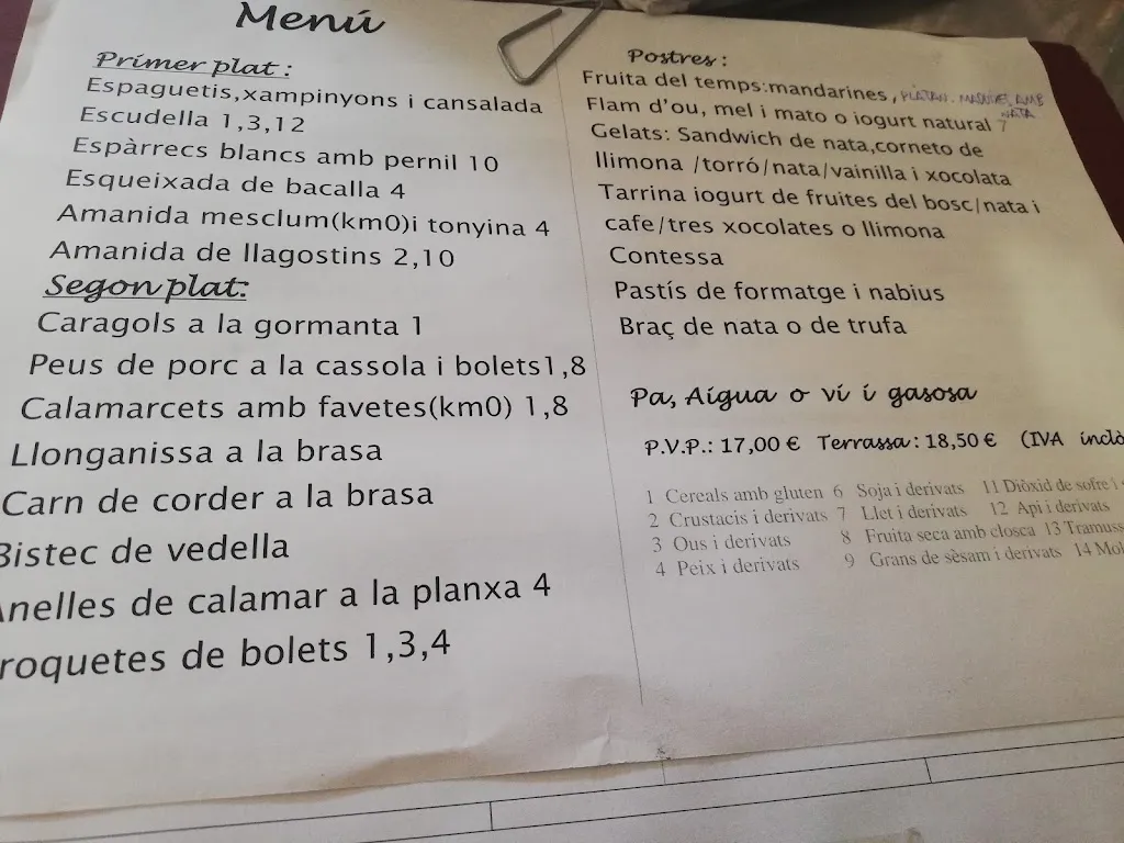 Menu_Bar-Restaurant Llavall_Anglesola_image_2