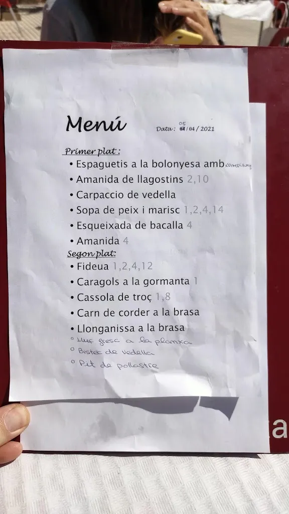 Menu_Bar-Restaurant Llavall_Anglesola_image_4