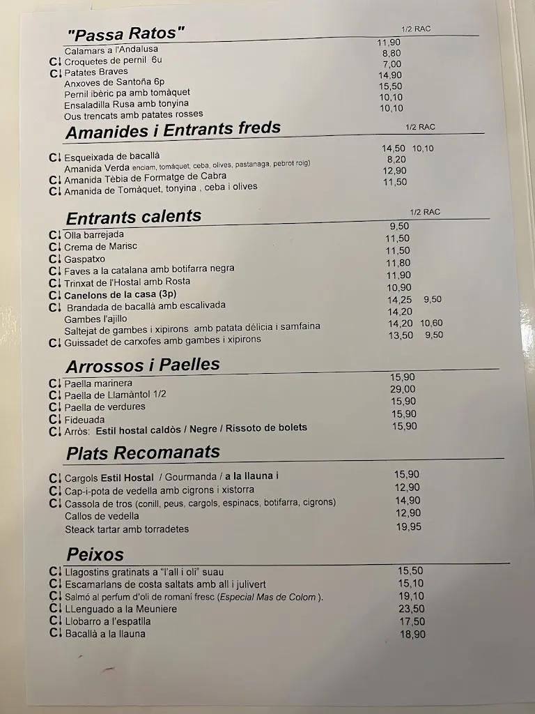 Menu_Hotel Restaurant Hostal del Carme_Anglesola_image_3