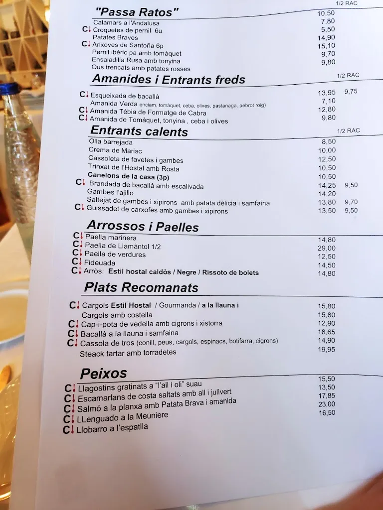 Menu_Hotel Restaurant Hostal del Carme_Anglesola_image_4