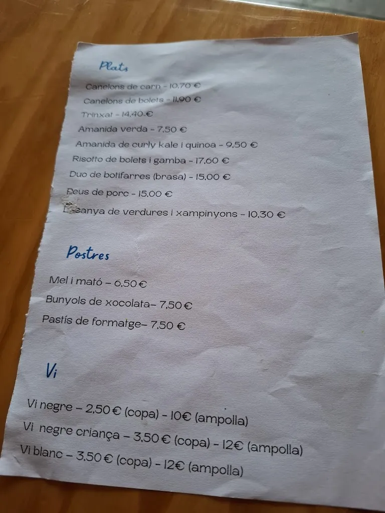 Menu_Hotel Rural Font Del Genil_Arsèguel_image_1