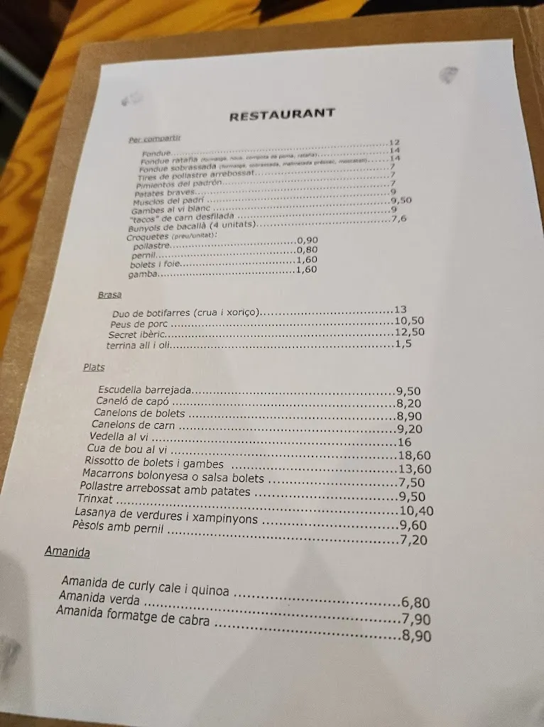 Menu_Hotel Rural Font Del Genil_Arsèguel_image_2