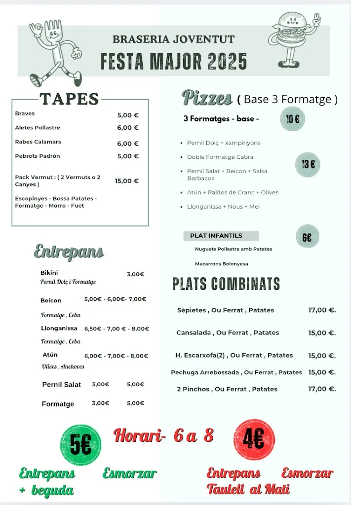 Menü_Bar - Braseria Joventut_Arbeca_Bild_1