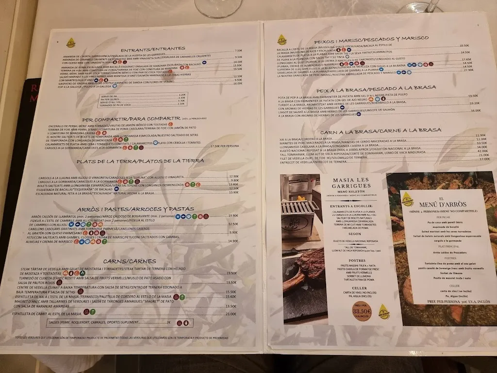 Menu_Restaurant Masia les Garrigues_Arbeca_immagine_2