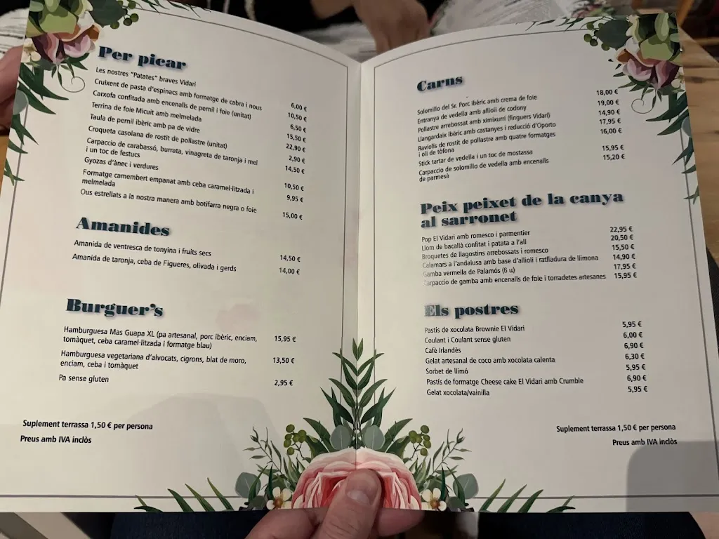 Menu_El Vidari_Arbeca_image_1