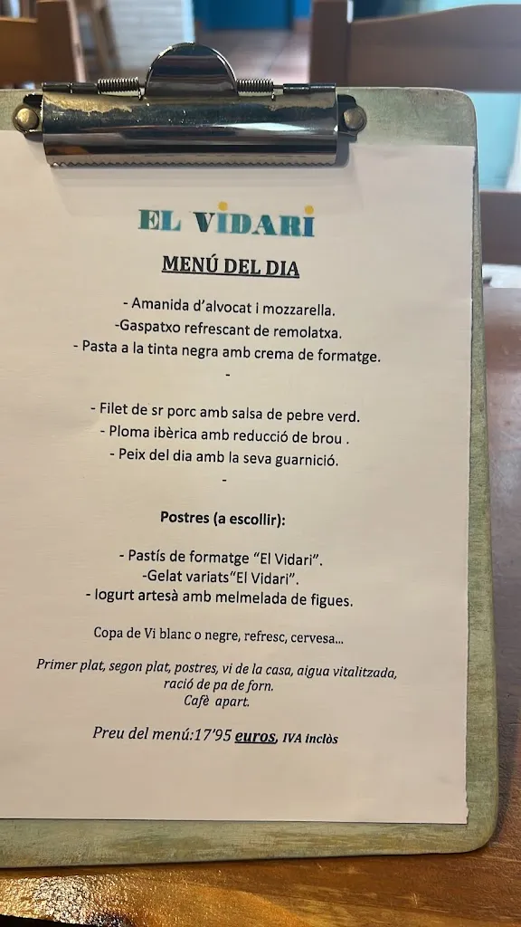 Menu_El Vidari_Arbeca_image_2