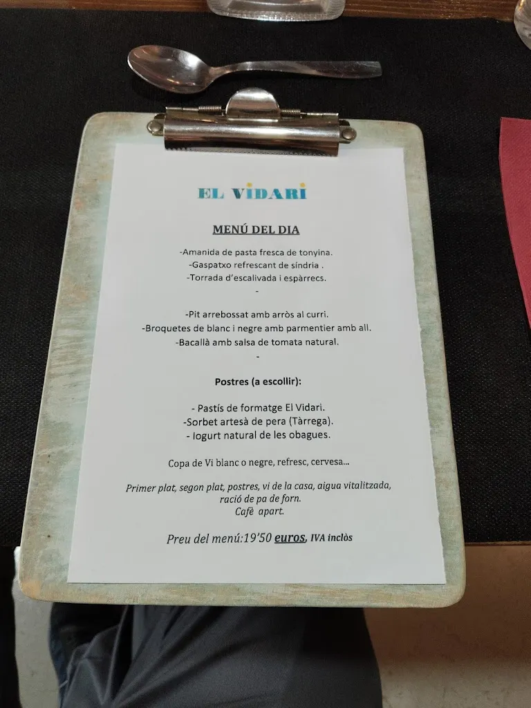 Menu_El Vidari_Arbeca_image_3