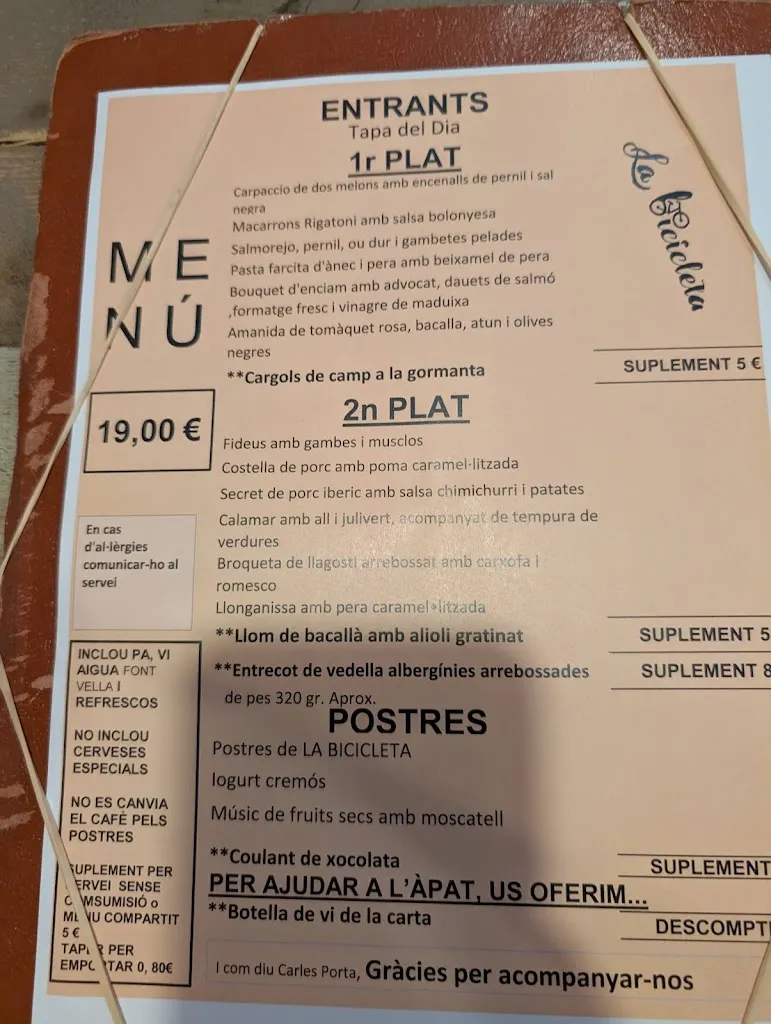 Menu_Restaurant La Bicicleta_Artesa de Segre_image_3