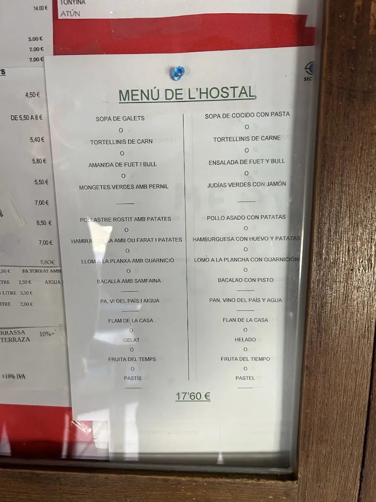 Menu_Hostal-Restaurant Muntanya_Artesa de Segre_image_1