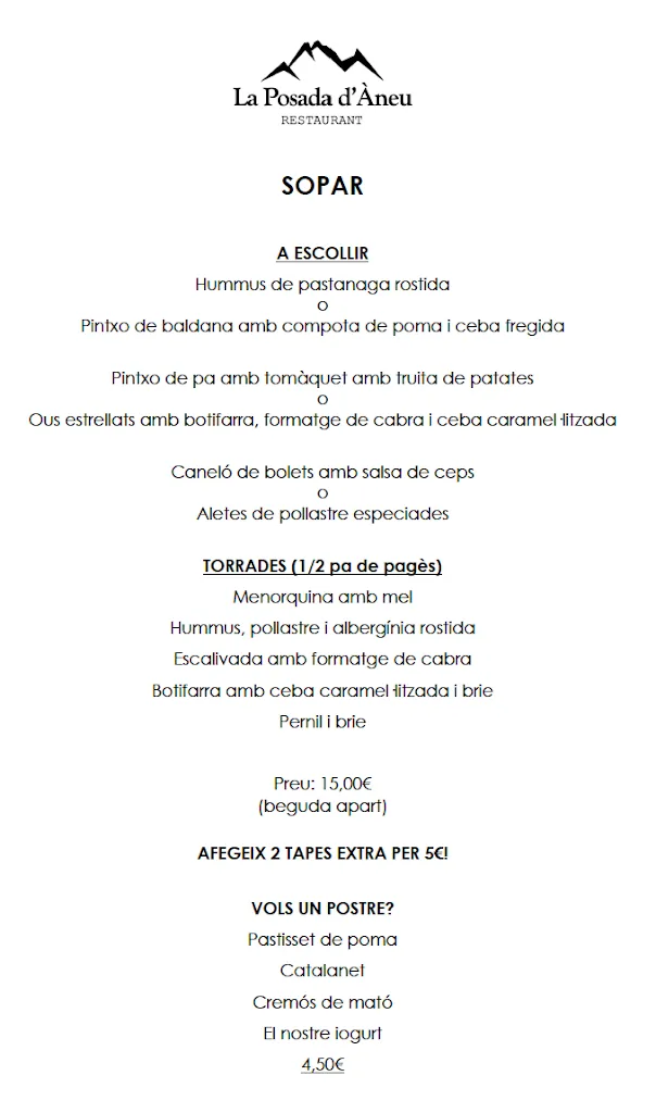 Menu_Restaurant La Posada d'Àneu_Alt Àneu_image_1