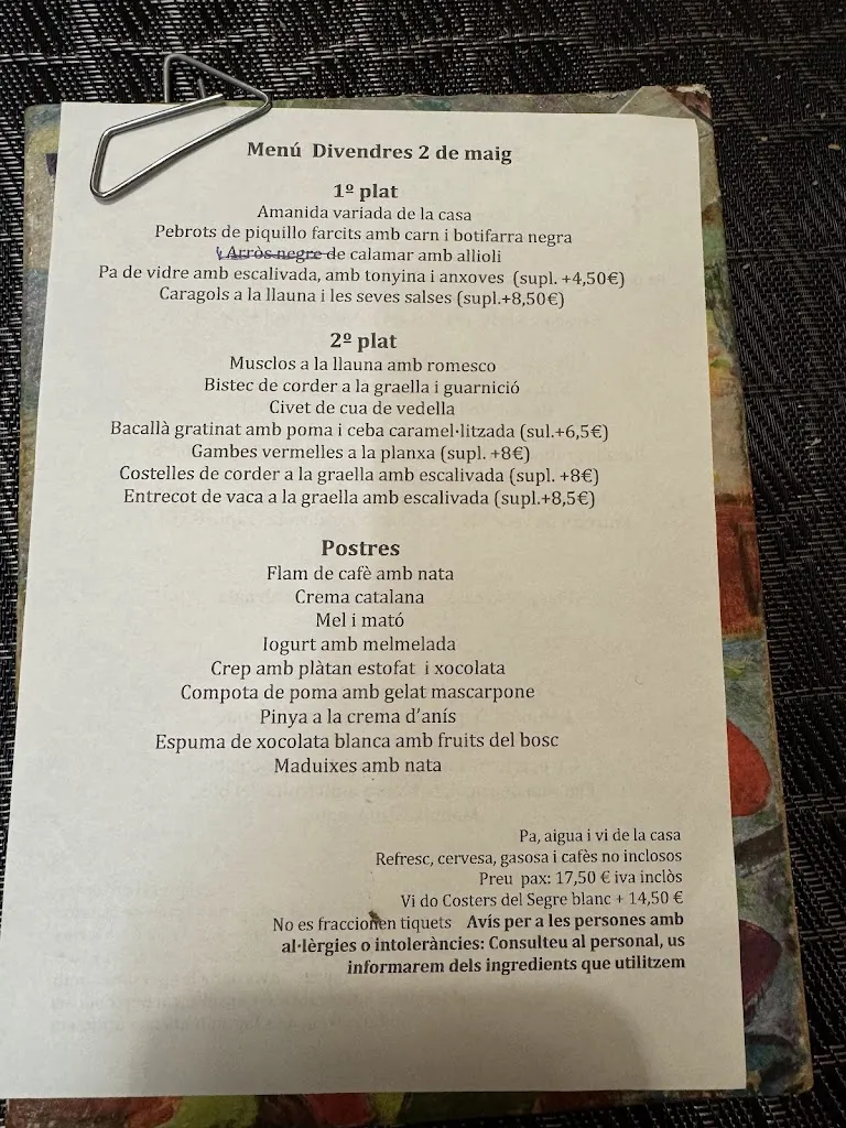Menu_Restaurant Cal Menut_Belianes_image_2
