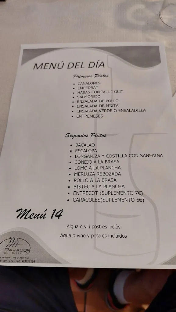 Menu_El Parador de Bell-lloc Restaurant - Braseria_Bell-lloc dUrgell_image_2
