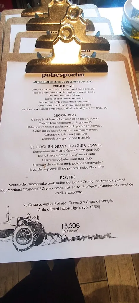 Menu_Restaurant Poliesportiu de Bellcaire_Bellcaire dUrgell_immagine_1