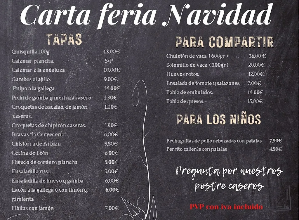 Menu_La Cerveceria_Jijona/Xixona_image_1