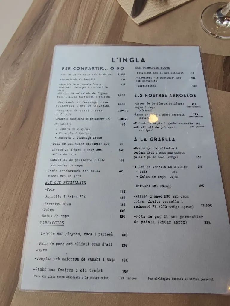Menu_L'Ingla Restaurant_Bellver de Cerdanya_immagine_2