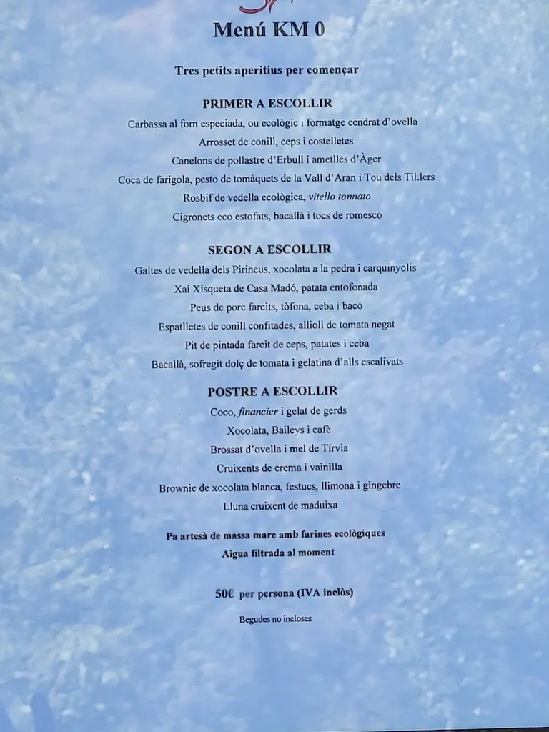 Menu_Restaurant Fogony_Baix Pallars_image_1