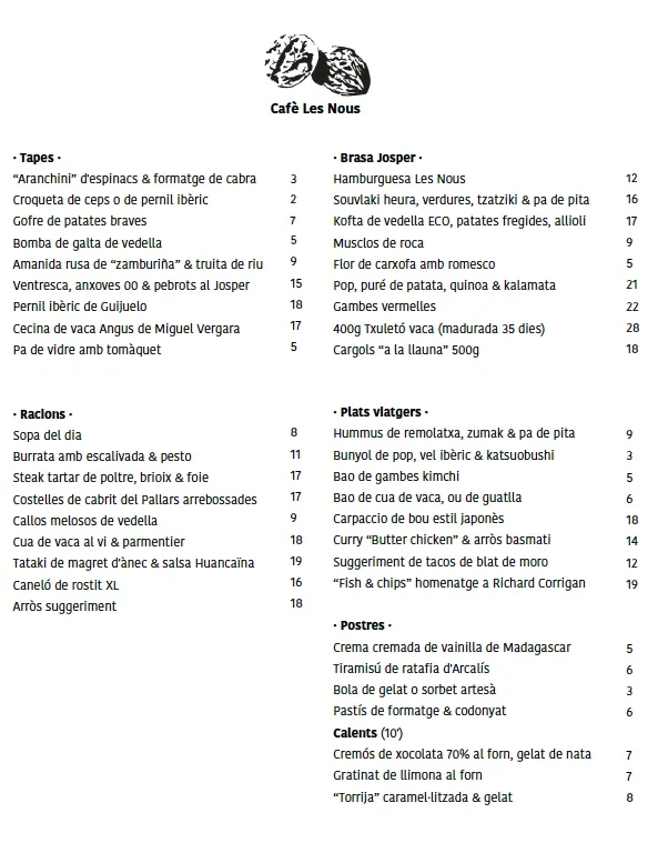 Menu_Restaurant Les Nous_Baix Pallars_image_2