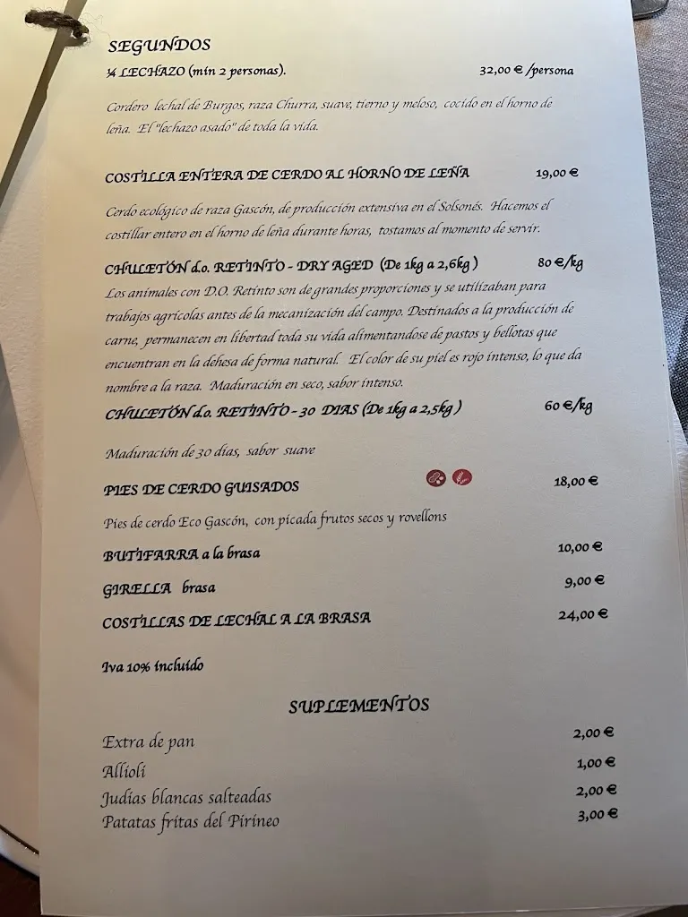 Menu_Restaurant Cal Jou | Conques_Baix Pallars_image_1