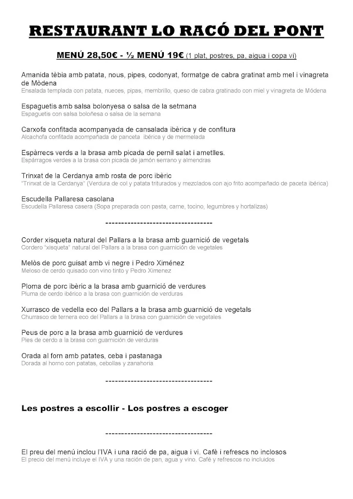 Menu_Lo Racó del Pont_Baix Pallars_immagine_2