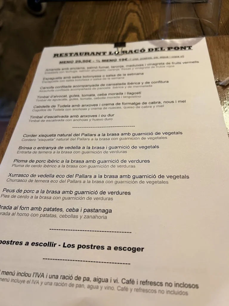 Menu_Lo Racó del Pont_Baix Pallars_immagine_3