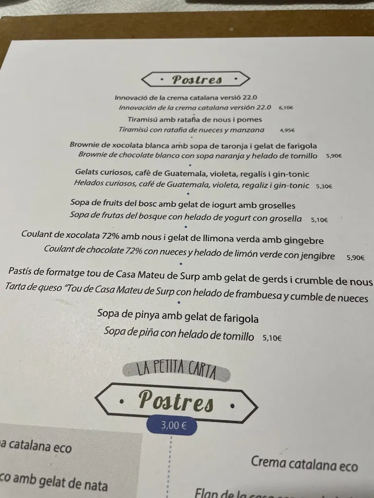 Menu_Casa Masover Restaurant_Baix Pallars_image_1