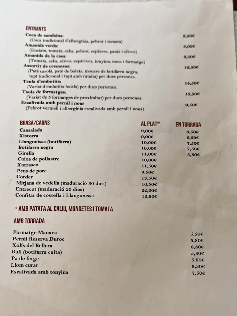 Menu_Braseria les Falles_Baix Pallars_image_2