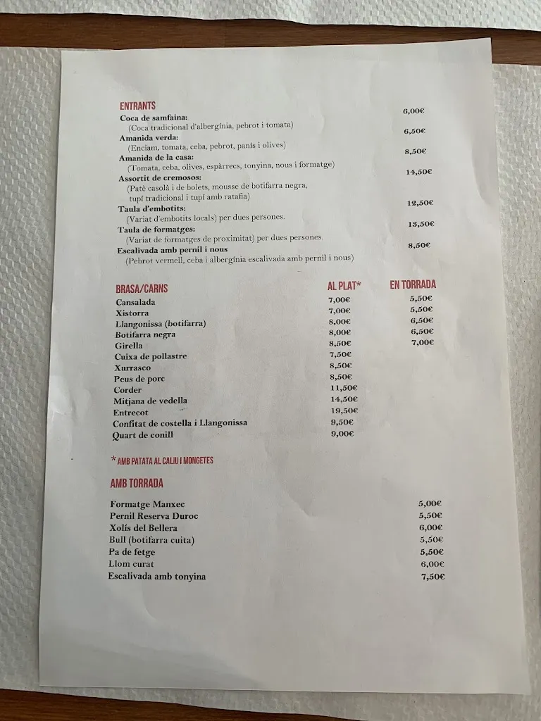 Menu_Braseria les Falles_Baix Pallars_image_3