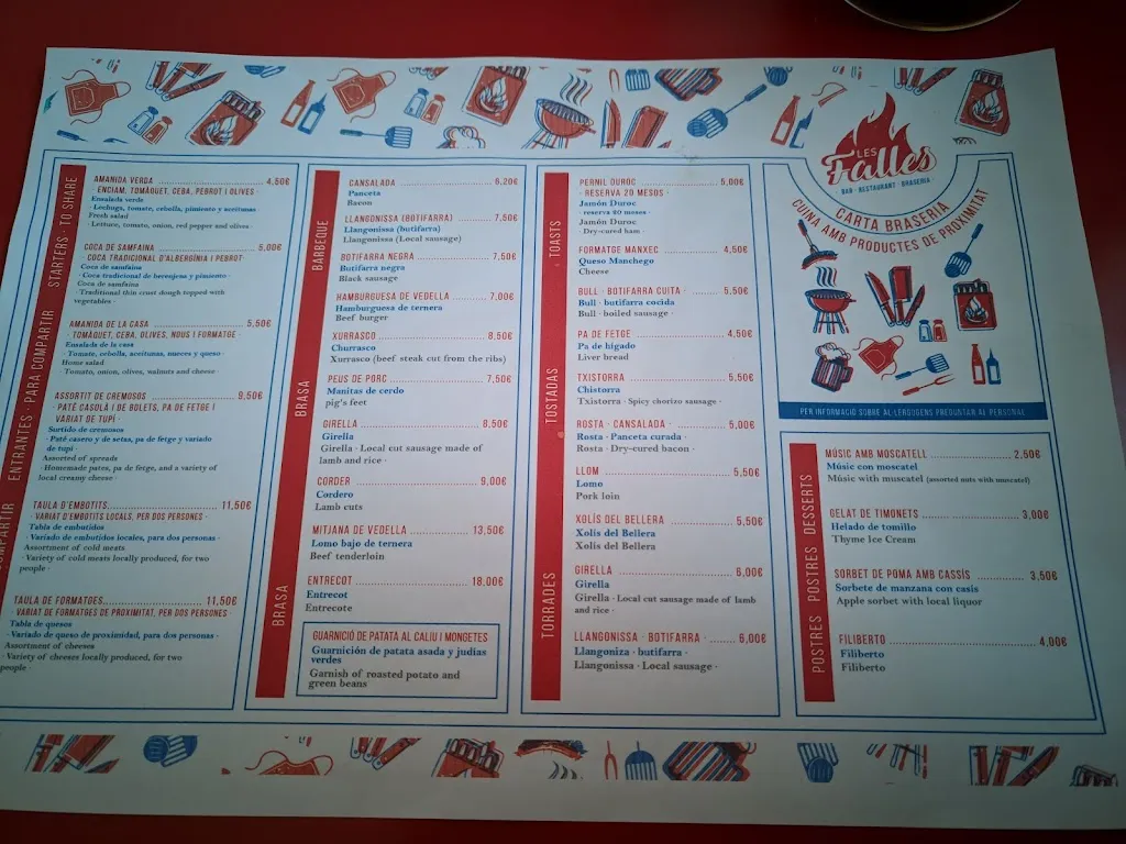 Menu_Braseria les Falles_Baix Pallars_image_4
